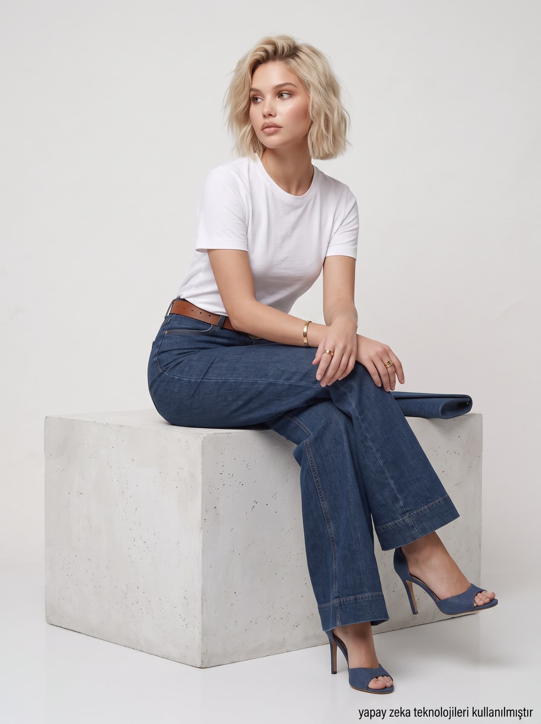 Yaka Ribanalı Premium Basic T-shirt