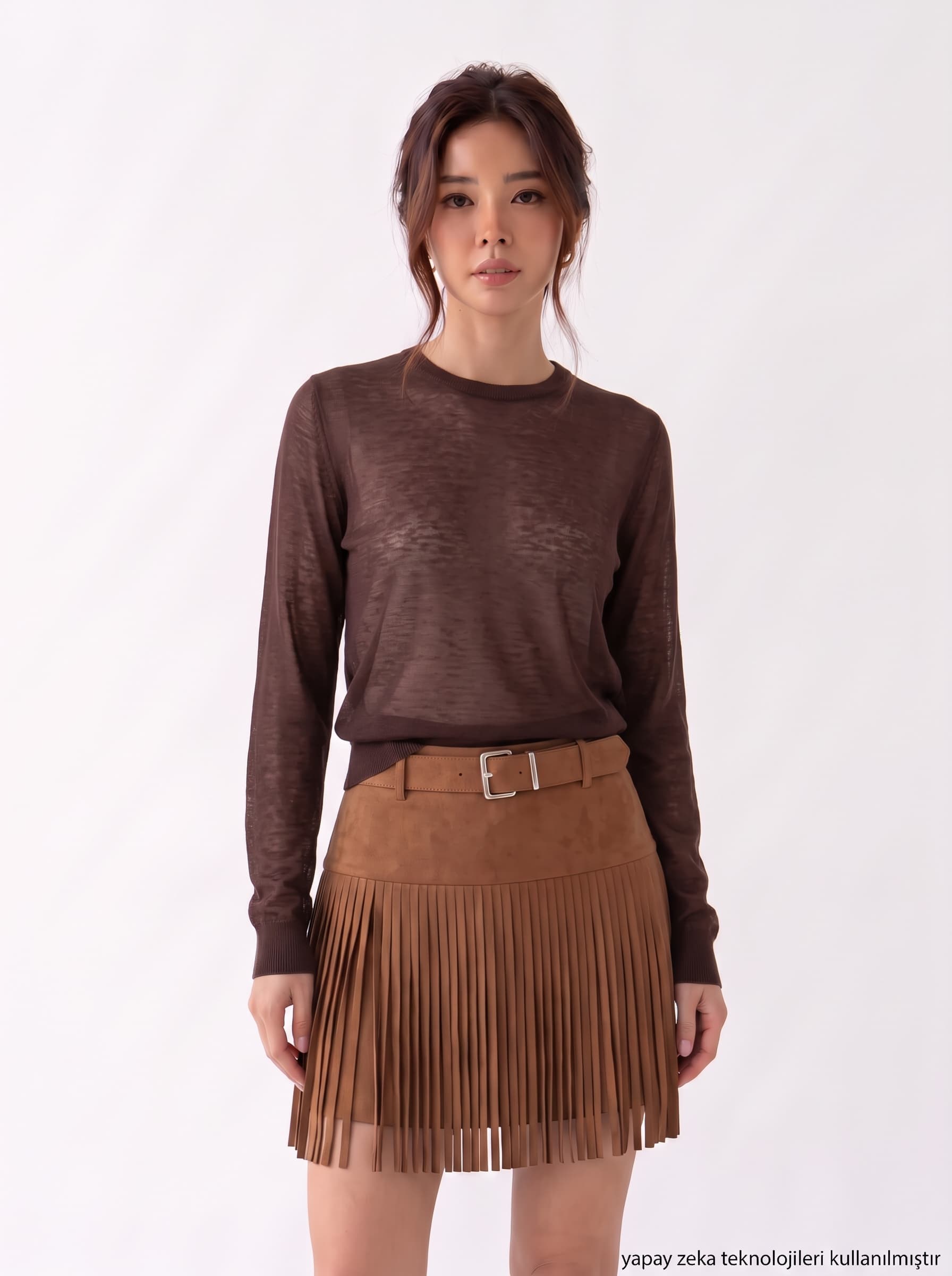 Yumuşak Dokulu Bisiklet Yaka Basic Triko Bordo