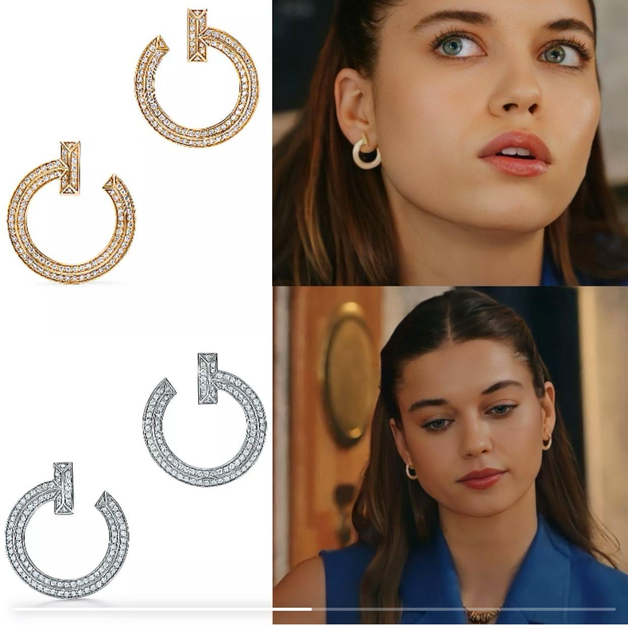 Zirkon Taşlı Açık Halka Küpe