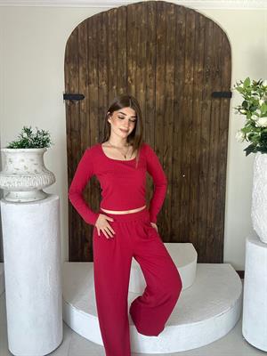  Kaşkorse Kumaş Kalın Fitilli Özel Üretim Spor Takım Kırmızı