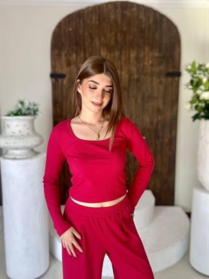  Kaşkorse Kumaş Kalın Fitilli Özel Üretim Spor Takım Kırmızı