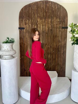  Kaşkorse Kumaş Kalın Fitilli Özel Üretim Spor Takım Kırmızı