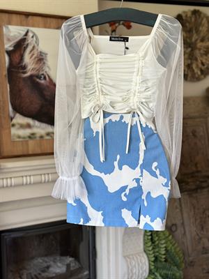 Alaca Desenli Jean Etek