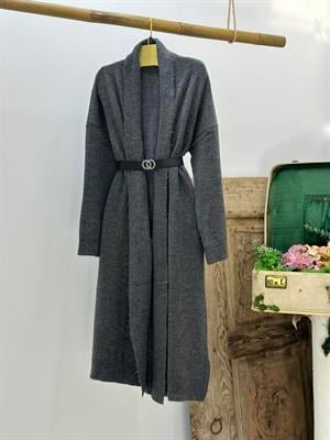 Antrasit Rahat Kesim Uzun Hırka