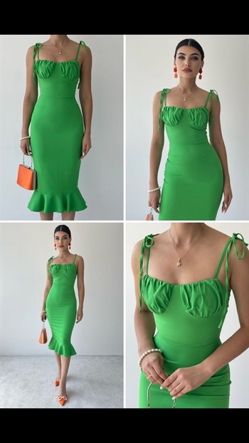 Atlas-Kumaş-Etek-Ucu-Volanlı-Midi-Elbise