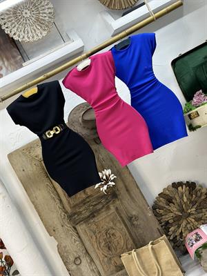 Basic Vatkalı Dalgıç Mini Elbise