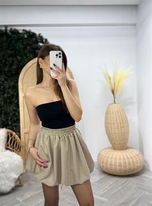 Beli Lastikli Cepli Mini Balon Etek Bej
