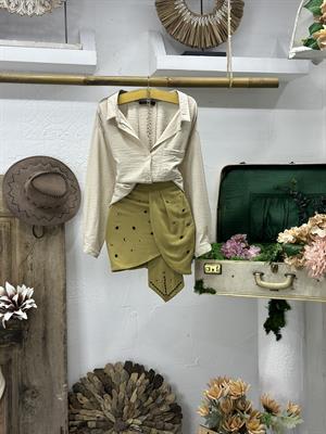 Bodrum Kumaş Tek Cepli Rahat Kalıp Gömlek 