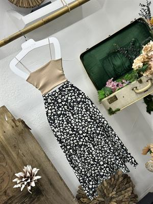 Bürümcük Kumaş Asimetrik Kesim Midi Boy Etek 