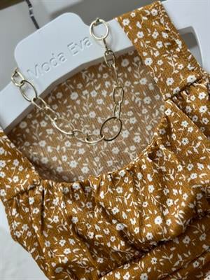 Bürümcük Kumaş Çıtır Desen Crop ve Etek İkili Takım 