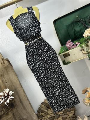 Bürümcük Kumaş Çıtır Desen Crop ve Etek İkili Takım 