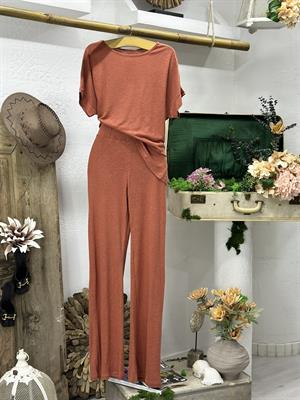 Çilek Kumaş Rahat Kalıp Salaş Pantolon Bluz Takım