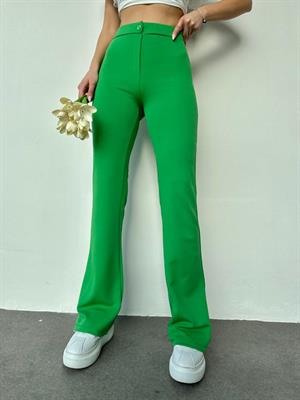 Crep Dokuma Kumaş Yüksel Bel Toparlayıcı Renkli Pantolon