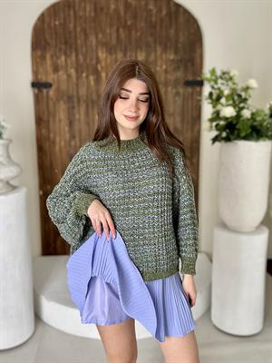 Crep Kumaş Pliseli Şort Etek Bebe Mavi