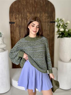 Crep Kumaş Pliseli Şort Etek Bebe Mavi