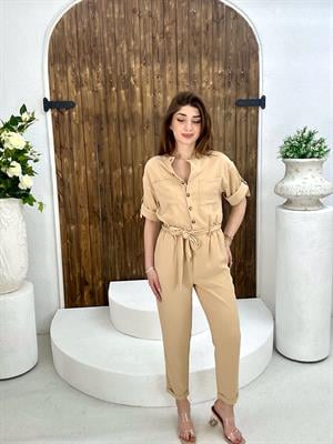 Crep Kumaş Safari Tulum 