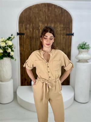 Crep Kumaş Safari Tulum 