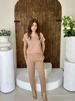 Crep Örme Kumaş İkili Takım 