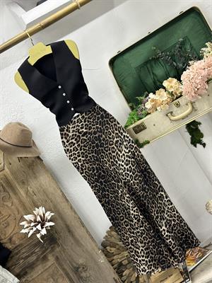 Düğmeli Triko Siyah Yelek