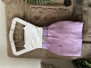 Gabardin Kumaş Kargo Cepli Mini Etek 