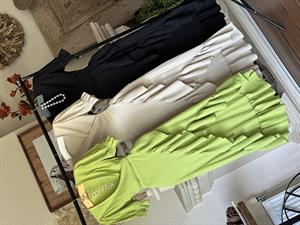 Gofre Kumaş Eteği Volanlı Anvalop Elbise