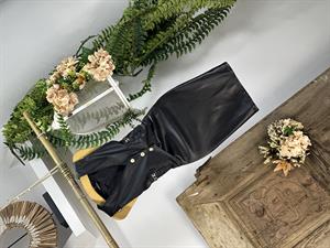 Gold Detaylı Tasarım Deri Yelek