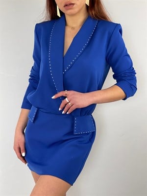 Hürrem Kumaş Dikiş Detay Ceket Elbise