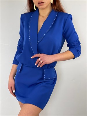 Hürrem Kumaş Dikiş Detay Ceket Elbise