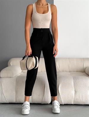 İthal Crep Full Likralı Havuç Pantolon