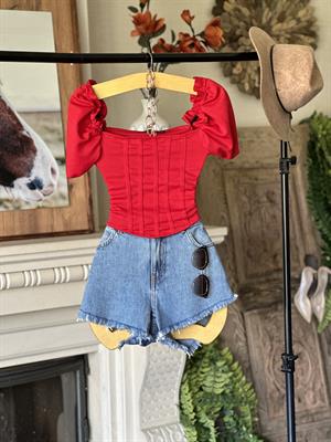 Karpuz Kol Balen Dikişli Bluz