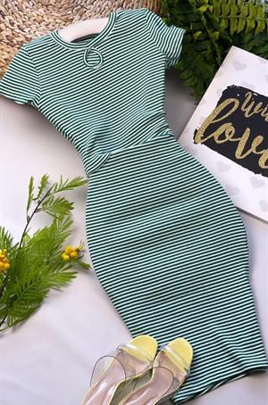 Kaşkorse Kumaş Damla Yaka İkili Takım