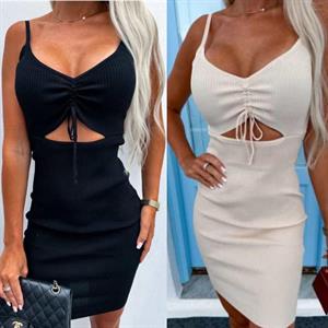 Kaşkorse Kumaş Göğüs Büzgülü Likralı Elbise