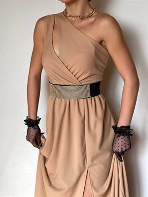 Kaşkorse Kumaş Leopar Desen Etekli Takım