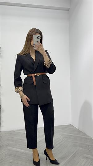 Kemerli Pileli Palazzo Siyah