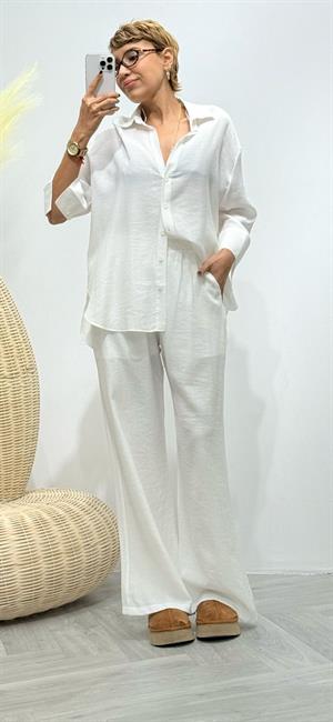 Kendinden Dokulu Rahat Kalıp Beli Lastikli Şort Astarlı Pantolon