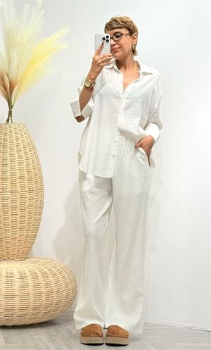 Kendinden Dokulu Rahat Kalıp Beli Lastikli Şort Astarlı Pantolon