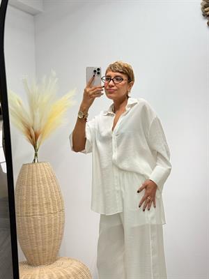 Kendinden Dokulu Rahat Kalıp Gömlek