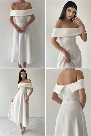 Madonna Yaka Midi Boy Prenses Elbise