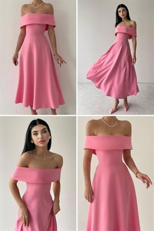 Madonna Yaka Midi Boy Prenses Elbise