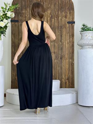 Modal Kumaş Fermuar Detay Uzun Elbisemiz