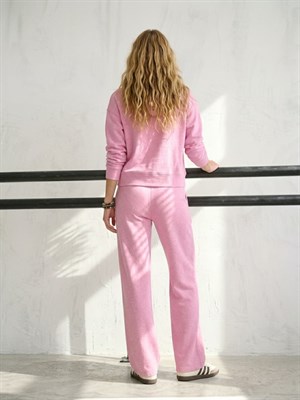 Modal Kumaş Kapişonlu Sweat Joger Alt İkili Pembe Eşofman Takım