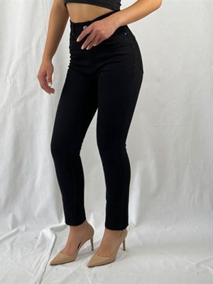 Paçası Kesik Likralı Mom Jean