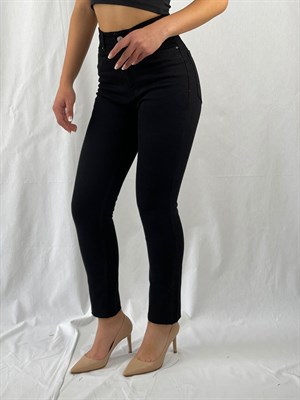 Paçası Kesik Likralı Mom Jean