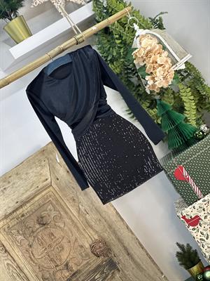 Payet Kumaş İçi Astarlı Beli Gizli Lastik Dikişli Tasarım Mini Etek 