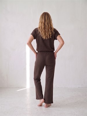 Pike Moda Kumaş Acı Kahve İkili Takım