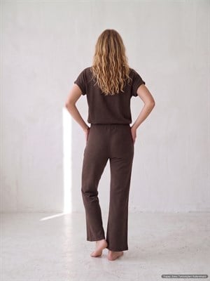 Pike Moda Kumaş Acı Kahve İkili Takım