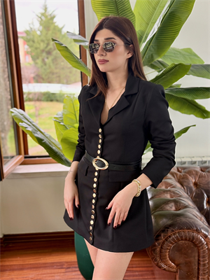 Premium Aktif Pat Düğmeli Ceket Elbise 