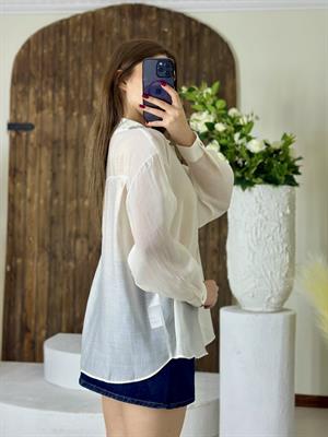 Premium Seri Oversize İpeksi Gömlek