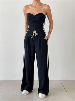 Premium Series Beli Lastikli Şeritli Pantolon 