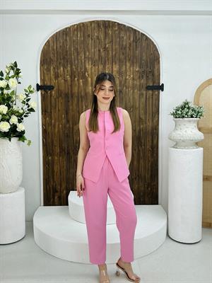 Premium Series Pileli Pembe Havuç Pantolon